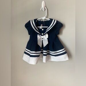 Bonnie Baby Navy and White Dress